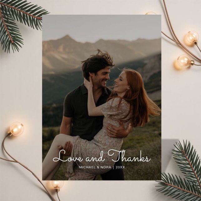 Tack för ditt kort, Kärlek och Bröllop Julkort (Skapare uppladdad)