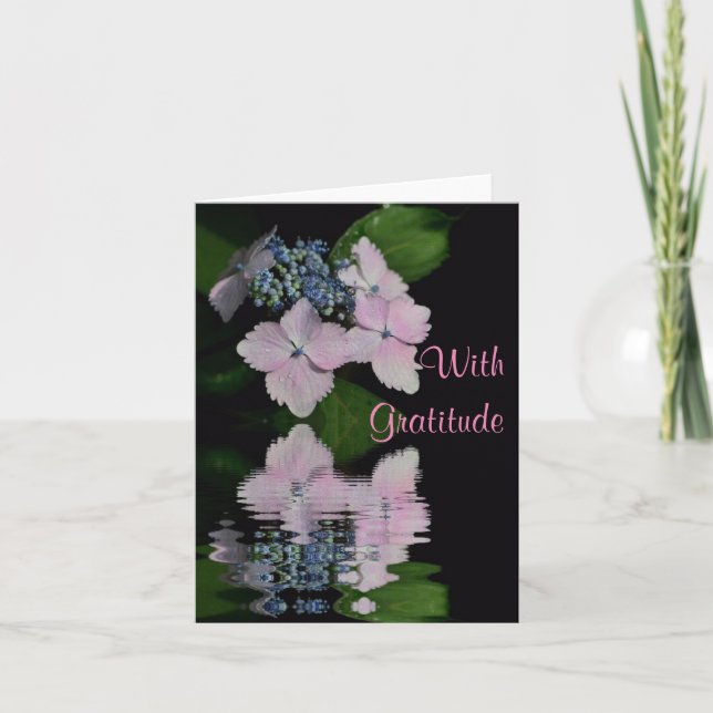 Tack för ditt kort, Lacecap Hydrangea Kort (Framsida)