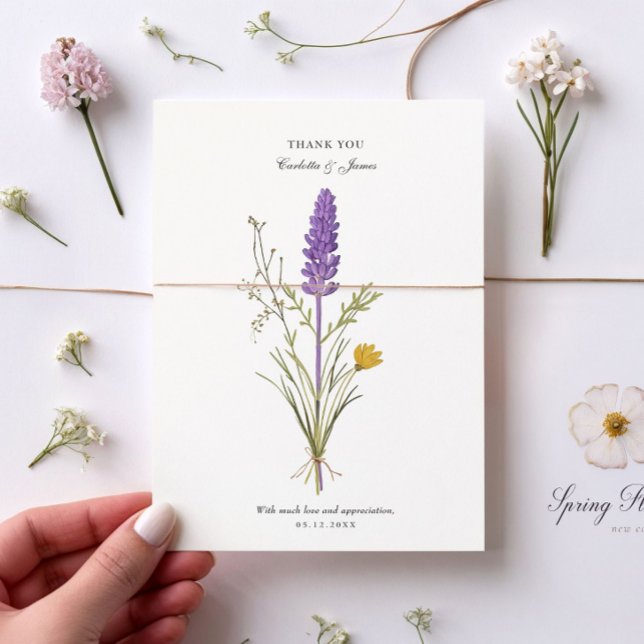 Tack för ditt kort Lavender Chic Bröllop (Skapare uppladdad)