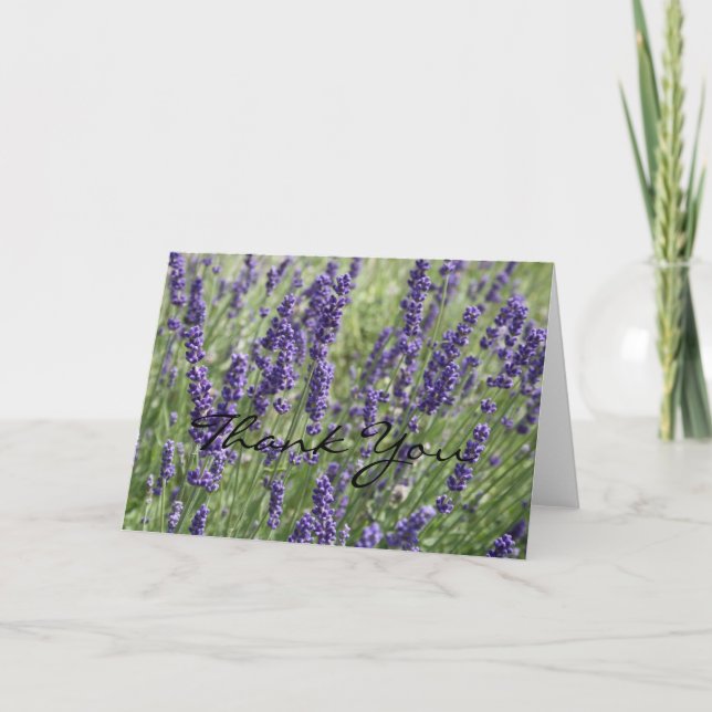 Tack för ditt kort, Lavender Flowers Kort (Framsida)