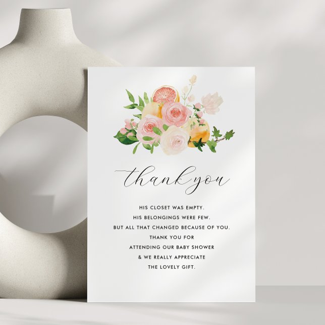 Tack för ditt kort, lilla citrusbabydusch kort (Skapare uppladdad)