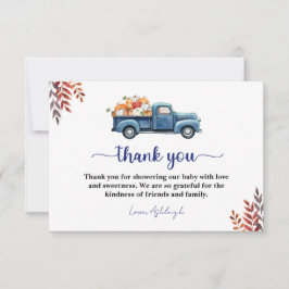 Tack för ditt kort, lilla Pumpkin Boy Shower Kort