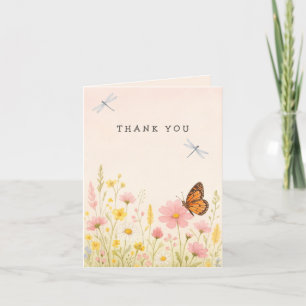 Tack för ditt kort, Little Wildblomme Baby Shower Kort