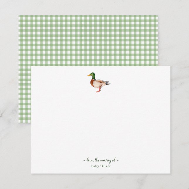 Tack för ditt kort, Mallard Baby (Fram/baksida)