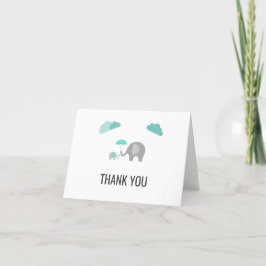 Tack för ditt kort, Mamma Elephant med moln