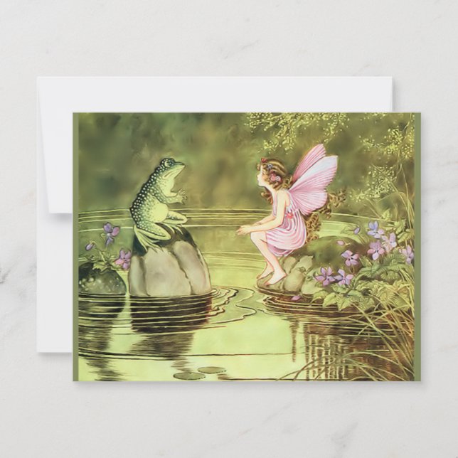 Tack för ditt kort med Fairy och Frog (Framsida)