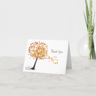 Tack för ditt kort med Fall-tema (tom insida)