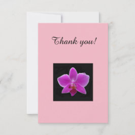Tack för ditt kort med fuchsia rosa orchid