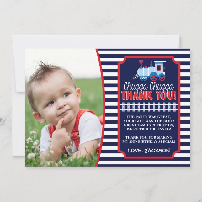 Tack för ditt kort med kuvert på födelsedagen i Tå (Framsida)