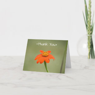 Tack för ditt kort med liten Orange i blomman