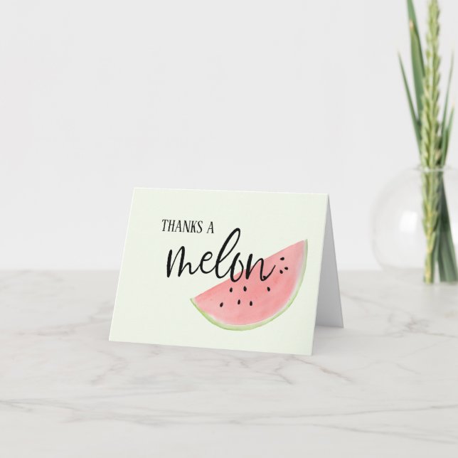 Tack för ditt kort med melonvattenmelon (Framsida)