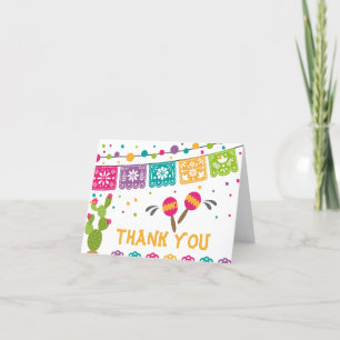 Tack för ditt kort, mexikanska Boho Fiesta Baby Sh Kort