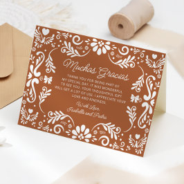 Tack för ditt kort, mexikanska Terracotta Baby Sho Kort