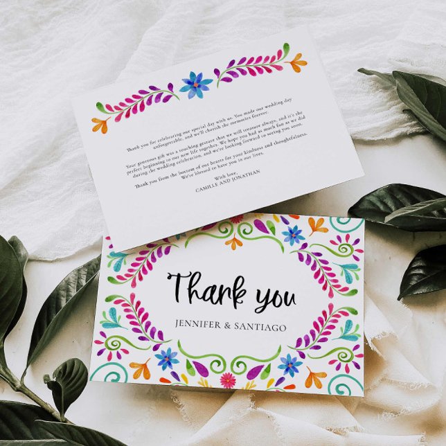 Tack för ditt kort, mexikanska ThBäste Bröllop Kort (Mexican themed Wedding Thank you Card)