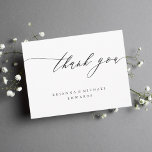 Tack för ditt kort - Modern Calligraphy<br><div class="desc">Tack för ditt kort. Du kan använda det här kortet för ett bröllop,  en möhippa,  en förlovning,  en årsdag eller en speciell händelse. Om du vill ha en mer avancerad anpassning av den här designen klickar du på BLUE DESIGN VERKTYG-KNAPPEN ovan.</div>