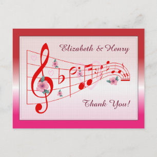 Tack för ditt kort Musik och Hibiscus Bröllop