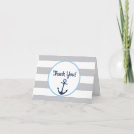 Tack för ditt kort Nautical Anchor Blue Baby Showe