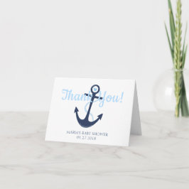Tack för ditt kort Nautical Anchor Blue Baby Showe