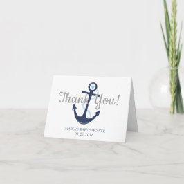 Tack för ditt kort Nautical Anchor Blue Baby Showe