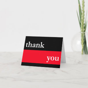 Tack för ditt kort/Notecard (Red Thick Rand) Kort