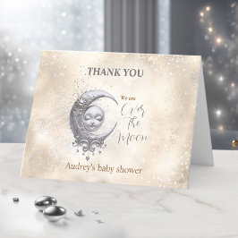 Tack för ditt kort över Måne Neutralt Baby Shower