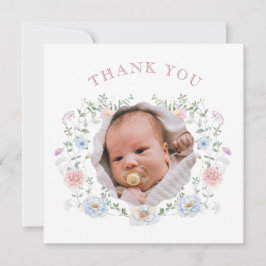 Tack för ditt kort på Blommigten Ram, baptism Squa