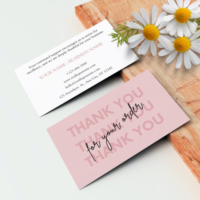 Tack för ditt kort - personlig (Personalized Thank You Card Business)