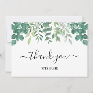 Tack för ditt kort, personlig Eucalyptus Greenery Kort