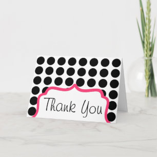 Tack för ditt kort - Polka Dot och Rosa