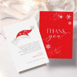 Tack för ditt kort, Red Santa Baby Shower Kort