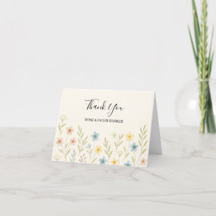 Tack för ditt kort, Romantic Wildblomma Bröllop Kort