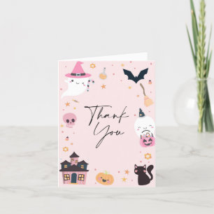 Tack för ditt kort, rosa Spooky Birthday Kort