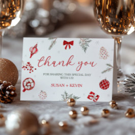 Tack för ditt kort, Santa Baby Shower Tilläggskort