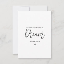 Tack för ditt kort - Seamstress för leverantören b