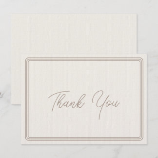 Tack för ditt kort Simple Brown Beige Gräns