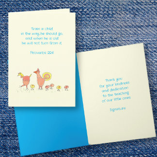 Tack för ditt kort, söndag School Lacher Kort