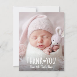 Tack för ditt kort, tack för baby-fototacket. inbjudningar
