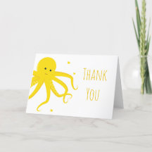Tack för ditt kort, tack för Gulten Cute Octopus H