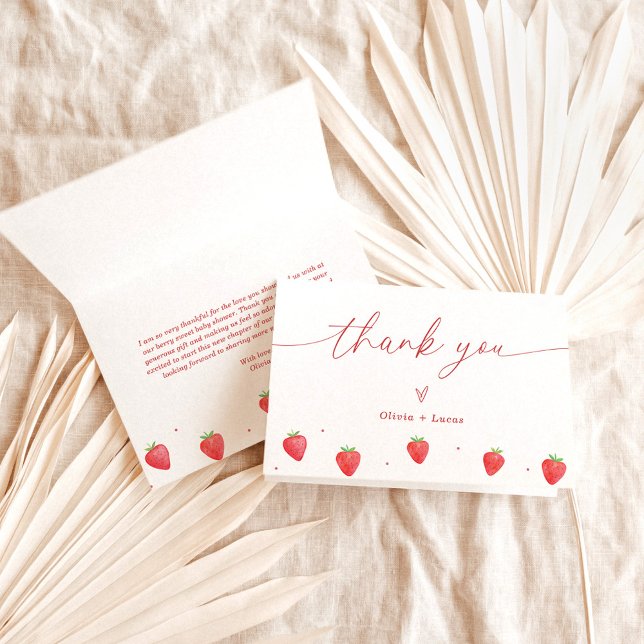 Tack för ditt kort | Tack för jordgubbsbabykläder (Skapare uppladdad)