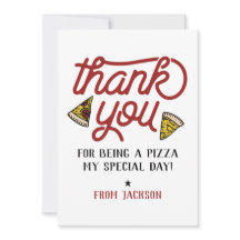 Tack för ditt kort, tack Pizza Party