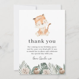 Tack för ditt kort, Tiger Greenery Blommigt Inbjudningar
