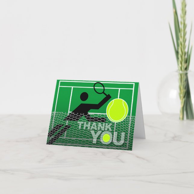 Tack för ditt kort till Tennis Player (Framsida)