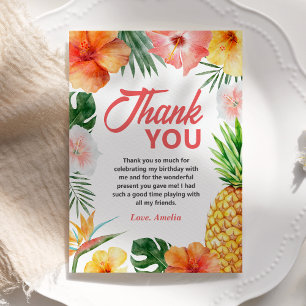 Tack för ditt kort, Tropical Hawaiian Födelsedagsf Kort