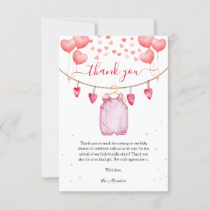 Tack för ditt kort, Valentines Baby Shower Kort
