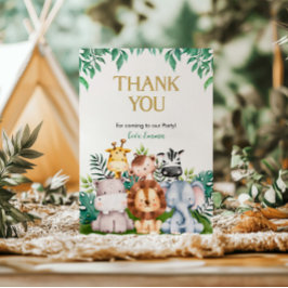 Tack för ditt kort, vild 1 Safari Birthday Kort