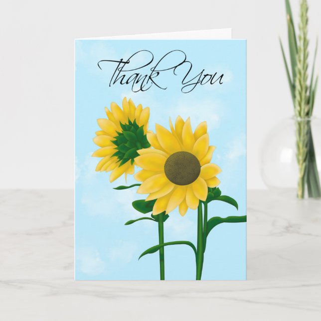 Tack för ditt kort, vild Texas Sunblommors Kort (Framsida)