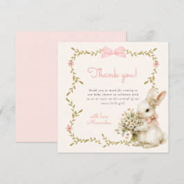 Tack för ditt kort, vintage Bunny Baby Shower