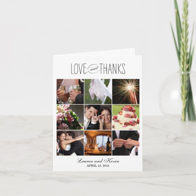 Tack för ditt kort - vitt (Framsida)