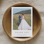 Tack för ditt kort W Note (enkelt Modern Photo Brö<br><div class="desc">Ett enkelt och modernt tack för bröllop-kortet.</div>