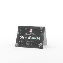 Tack för ditt kort Winter Onederland Snögubbe Mint